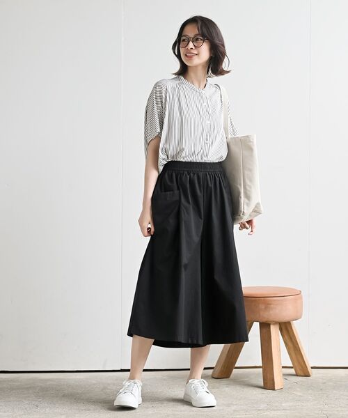 週末セール　新品タグ付き　　ベアトリス　ガウチョパンツ フロントタックワイドガウチョパンツ（その他パンツ）｜rps