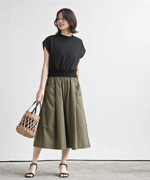 Darich バイカラーコードベロアワイドパンツ【FS】【タグ付き】【新品】 フロントタックワイドガウチョパンツ（その他パンツ）｜rps