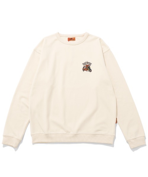 KRIFF MAYER（クリフメイヤー）の「【ストレッチ】もちのび刺繍ロンT（Tシャツ/カットソー・メンズ・ダークブルー/ダークブラウン/カラフル/レッド/グレー/ナチュラル/ブラック・X-LARGE/LARGE/MEDIUM）」の4枚目の写真