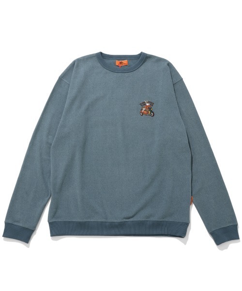 KRIFF MAYER（クリフメイヤー）の「【ストレッチ】もちのび刺繍ロンT（Tシャツ/カットソー・メンズ・ダークブルー/ダークブラウン/カラフル/レッド/グレー/ナチュラル/ブラック・X-LARGE/LARGE/MEDIUM）」の5枚目の写真