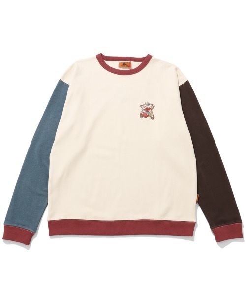 KRIFF MAYER（クリフメイヤー）の「【ストレッチ】もちのび刺繍ロンT（Tシャツ/カットソー・メンズ・ダークブルー/ダークブラウン/カラフル/レッド/グレー/ナチュラル/ブラック・X-LARGE/LARGE/MEDIUM）」の10枚目の写真