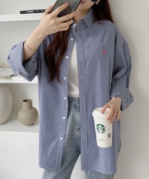 【U.S. POLO ASSN】グランパチェック レギュラーカラー ロングシャツ