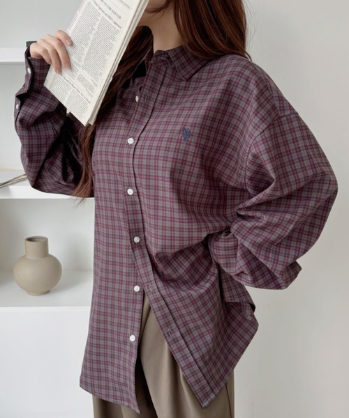 U.S. POLO ASSN.(ユーエスポロアッスン)の「【U.S. POLO ASSN】グランパチェック レギュラーカラー ロングシャツ(シャツ/ブラウス・レディース・ダークグレー/ネイビー/ライトブルー/ブラウン・M/L)」の19枚目の写真
