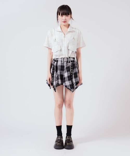 トップス CY Cropped Zip Tops / クロップド ZIPトップス（Tシャツ