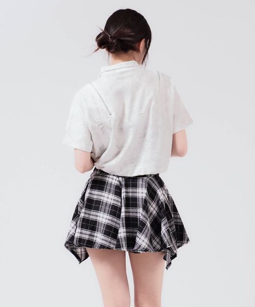 Chick（チック）の「Cropped Zip Tops / クロップド ZIPトップス 秋物 秋服 2026年秋冬（Tシャツ/カットソー・レディース・グレー/ブラック/ホワイト/ダークグレー・FREE）」の6枚目の写真
