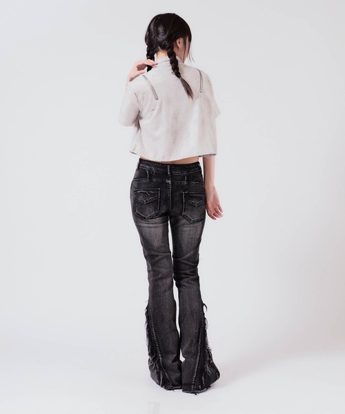 Chick（チック）の「Cropped Zip Tops / クロップド ZIPトップス 秋物 秋服 2026年秋冬（Tシャツ/カットソー・レディース・グレー/ブラック/ホワイト/ダークグレー・FREE）」の22枚目の写真