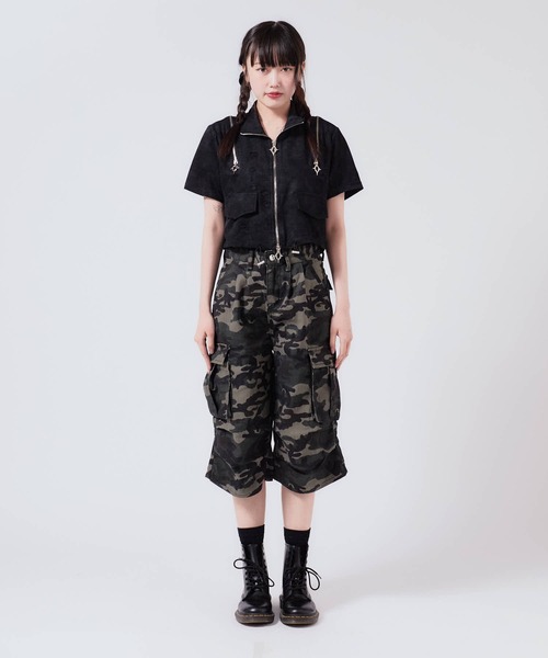 セール】Cropped Zip Tops / クロップド ZIPトップス（Tシャツ