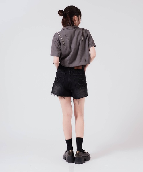 Cropped Zip Tops / クロップド ZIPトップス（Tシャツ