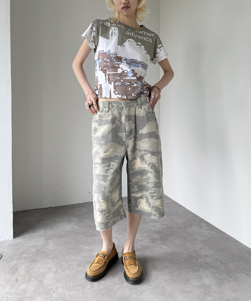 Oriens JOURNAL STANDARD(オリエンス ジャーナルスタンダード)の「《追加2》ルーズデニムハーフパンツ(その他パンツ・レディース・グリーン/ブルー/ネイビー・36/38)」の4枚目の写真