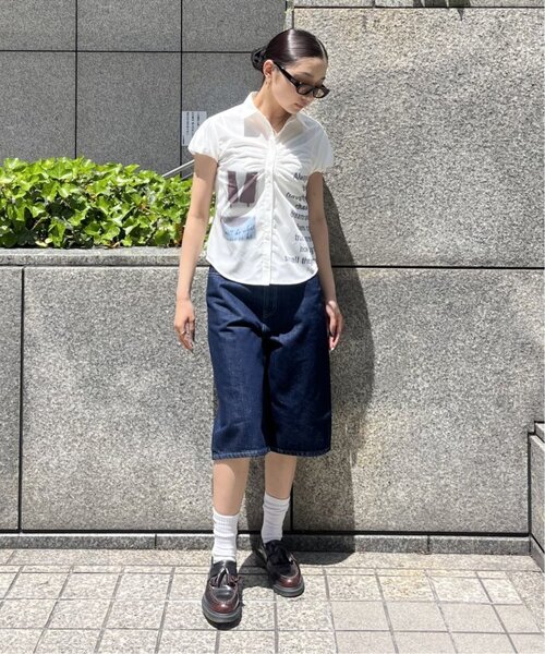 Oriens JOURNAL STANDARD(オリエンス ジャーナルスタンダード)の「《追加2》ルーズデニムハーフパンツ(その他パンツ・レディース・グリーン/ブルー/ネイビー・36/38)」の8枚目の写真