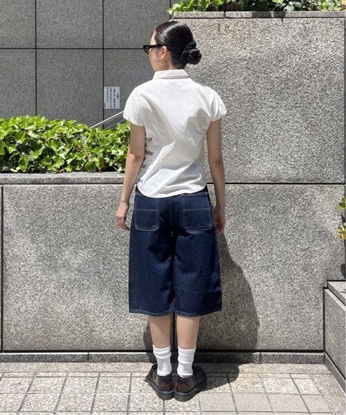 Oriens JOURNAL STANDARD(オリエンス ジャーナルスタンダード)の「《追加2》ルーズデニムハーフパンツ(その他パンツ・レディース・グリーン/ブルー/ネイビー・36/38)」の9枚目の写真