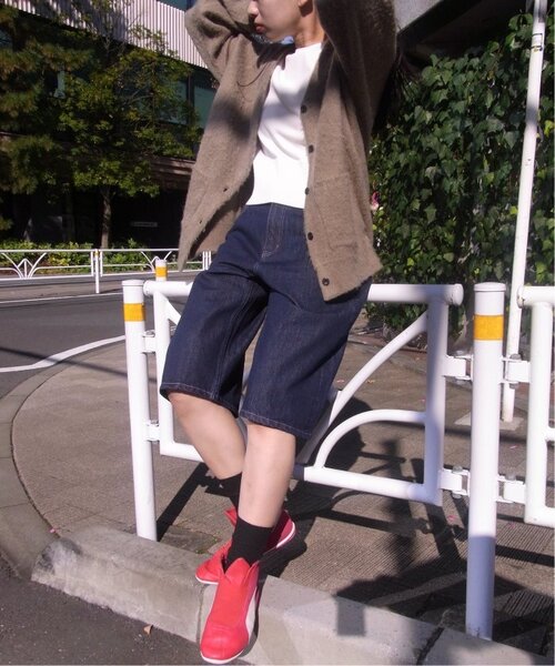 Oriens JOURNAL STANDARD(オリエンス ジャーナルスタンダード)の「《追加2》ルーズデニムハーフパンツ(その他パンツ・レディース・グリーン/ブルー/ネイビー・36/38)」の14枚目の写真