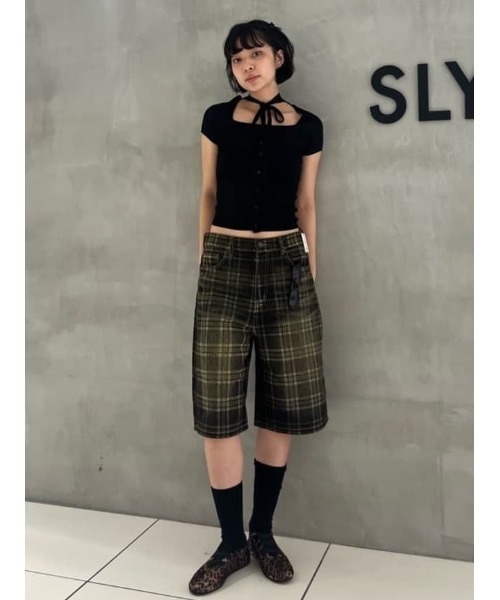 SLY BLEACH CHECK M／パンツ SLY | BLEACH CHECK M／パンツ (ショートパンツ ) |SHEL'TTER