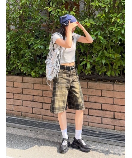 SLY BLEACH CHECK M／パンツ SLY | BLEACH CHECK M／パンツ (ショートパンツ ) |SHEL'TTER