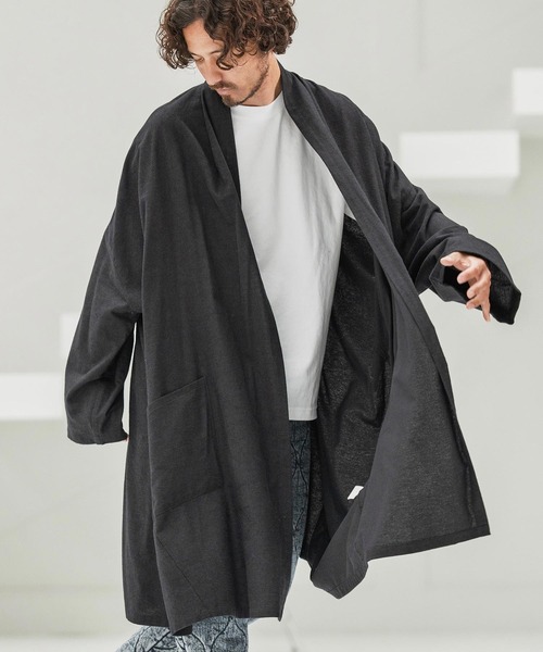 mcg3660-Cotton Rayon Brushed KIMONO Like Gown ガウン