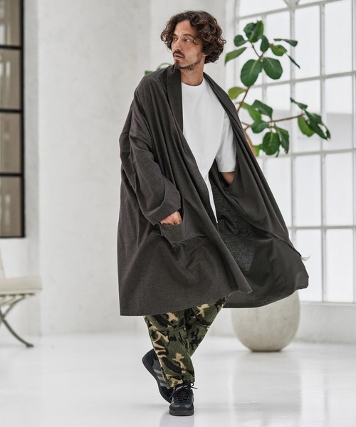 mcg3660-Cotton Rayon Brushed KIMONO Like Gown ガウン