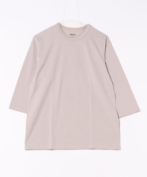 NAVY(ネイビー)の「NAVY 抗菌天竺7分袖Tシャツ【抗菌防臭加工】(Tシャツ/カットソー・メンズ・杢グレー/オフホワイト/ブラック/グレイッシュベージュ/チャコールグレー・M/S/XL/L)」の10枚目の写真