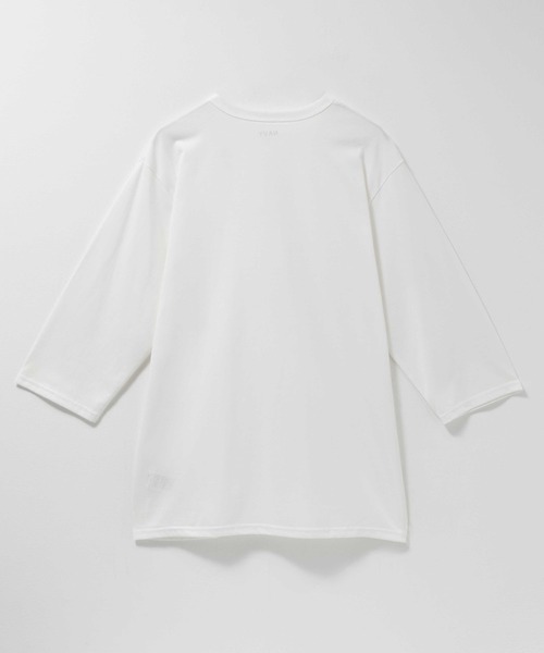 NAVY(ネイビー)の「NAVY 抗菌天竺7分袖Tシャツ【抗菌防臭加工】(Tシャツ/カットソー・メンズ・杢グレー/オフホワイト/ブラック/グレイッシュベージュ/チャコールグレー・M/S/XL/L)」の12枚目の写真