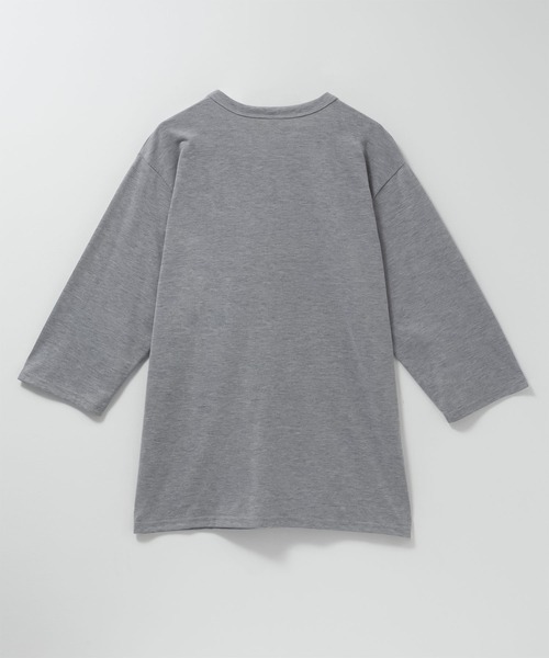 NAVY(ネイビー)の「NAVY 抗菌天竺7分袖Tシャツ【抗菌防臭加工】(Tシャツ/カットソー・メンズ・杢グレー/オフホワイト/ブラック/グレイッシュベージュ/チャコールグレー・M/S/XL/L)」の18枚目の写真