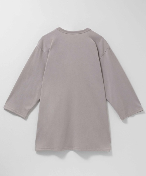 NAVY(ネイビー)の「NAVY 抗菌天竺7分袖Tシャツ【抗菌防臭加工】(Tシャツ/カットソー・メンズ・杢グレー/オフホワイト/ブラック/グレイッシュベージュ/チャコールグレー・M/S/XL/L)」の20枚目の写真