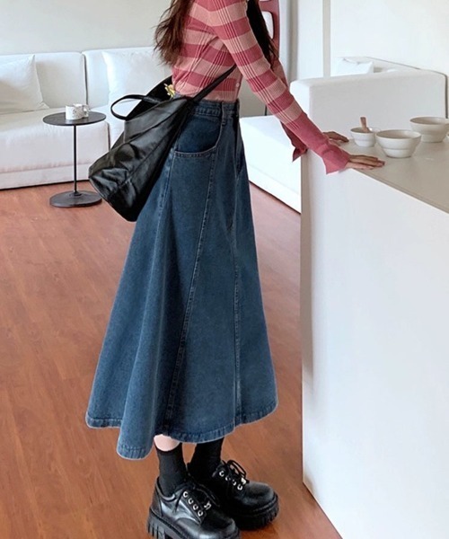 REBALANCE(リバランス)の「Aラインデニムスカート(スカート・レディース・A・MEDIUM/LARGE/X-LARGE)」の2枚目の写真