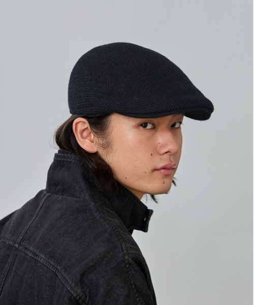 OVERRIDE（オーバーライド）の「OVERRIDE  WASHABLE WOOL KNIT HUNTING / オーバーライド（ハンチング/ベレー帽・メンズ・ブラック/ダークグレー/グリーン/ブルー/ワイン・58cm/60cm/62cm）」の6枚目の写真