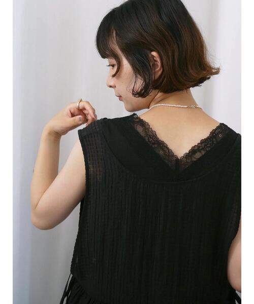 Samansa Mos2 blue(サマンサモスモスブルー)の「◎前後2wayサイドスリットワンピース(ワンピース・レディース・キナリ/ブラック/グレー・F)」の20枚目の写真