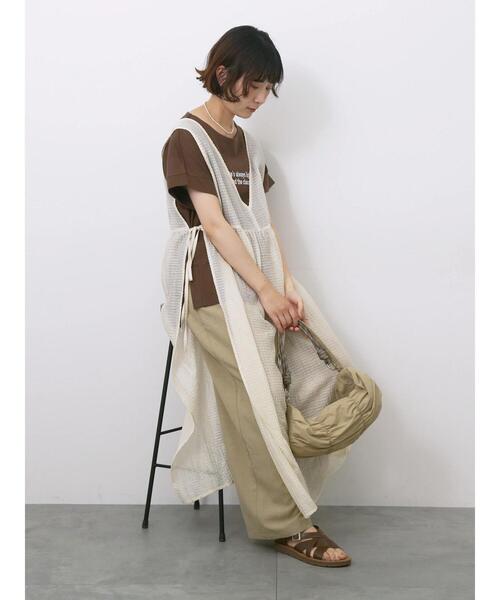 Samansa Mos2 blue(サマンサモスモスブルー)の「◎前後2wayサイドスリットワンピース(ワンピース・レディース・キナリ/ブラック/グレー・F)」の16枚目の写真