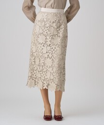 ANAYI | レザーフラワーエンブロイダリー スカート(スカート)