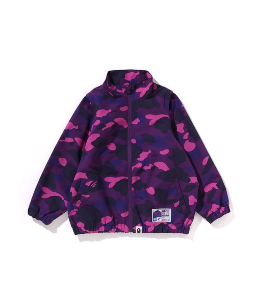 ミリタリージャケット紫黒チェックジップアップy2kダークコア COLOR CAMO 2WAY LOOSE FIT JACKET（ミリタリージャケット）｜A