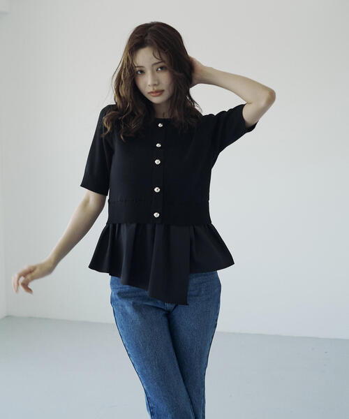 セール】レイヤード風ニットセットアップ / 1215240806（ワンピース