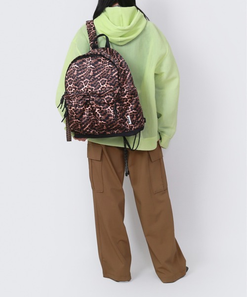 CONTROL FREAK / CTFK（コントロールフリーク）の「CONTROL FREAK(コントロールフリーク)ナイロンコードリュック（バックパック/リュック・レディース・レオパード/ブラック/ブラウン・FREE）」の14枚目の写真