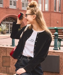 BONLECILL | 【セットアップ対応】もちもちベロアリングスナップカーディガン(カーディガン/ボレロ)