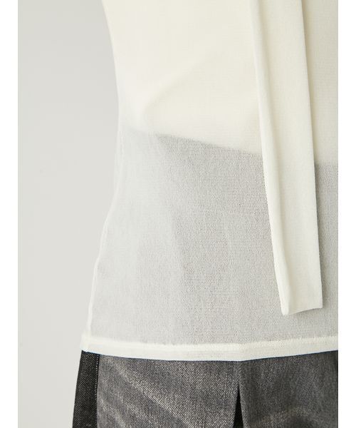 FRAY I.D（フレイアイディー）の「オフショルフロッキーチュールトップス（Tシャツ/カットソー・レディース・アイボリー/ブラック/グレー・F）」の21枚目の写真