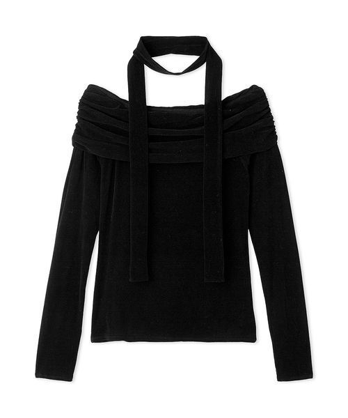 オフショルフロッキーチュールトップス（Tシャツ/カットソー）｜FRAY