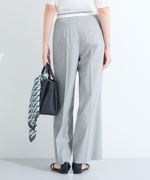 INDIVI（インディヴィ）の「【ウール調素材】ベルトデザインワイドパンツ（その他パンツ・レディース・チャコールグレー/ライトグレー・40/38/36/15 /13/05/19）」の5枚目の写真