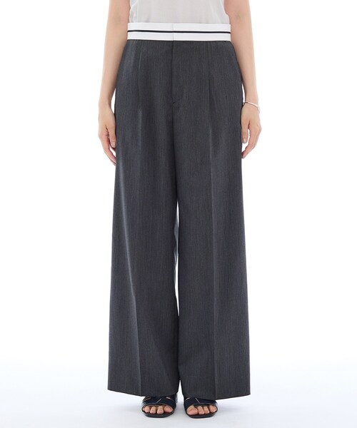 INDIVI（インディヴィ）の「【ウール調素材】ベルトデザインワイドパンツ（その他パンツ・レディース・チャコールグレー/ライトグレー・40/38/36/15 /13/05/19）」の12枚目の写真