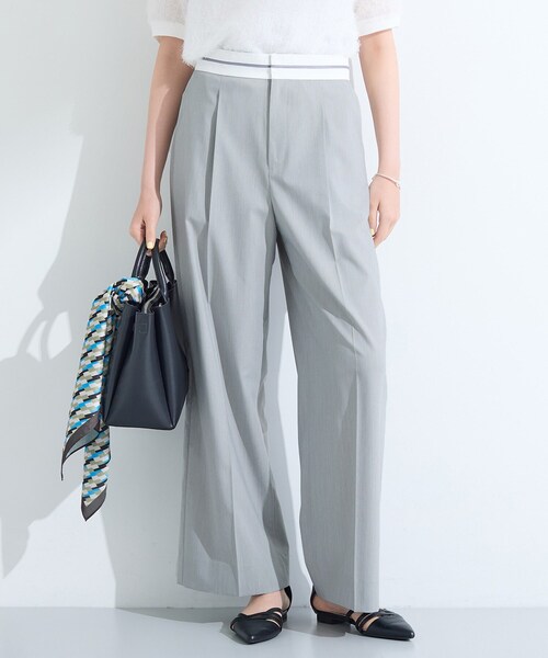 INDIVI（インディヴィ）の「【ウール調素材】ベルトデザインワイドパンツ（その他パンツ・レディース・チャコールグレー/ライトグレー・40/38/36/15 /13/05/19）」の19枚目の写真