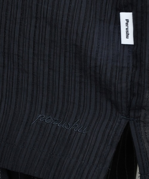 Perushu（ペルーシュ）の「オープンカラー楊柳ドットボタンシアーシャツ（シャツ/ブラウス・メンズ・アイボリー/ブラック/ブルー・MEDIUM/LARGE）」の15枚目の写真