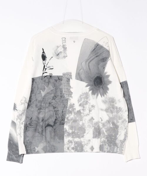 Desigual(デシグアル)の「コラージュ薄手セーター(ニット/セーター・レディース・ホワイト・XS/S/M/L/XL)」の2枚目の写真