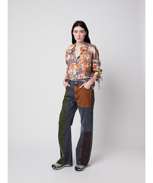 BOBO CHOSES(ボボショーズ)の「Color block denim pants(デニムパンツ・レディース・マルチ・L/M/S/XL/XS)」の7枚目の写真