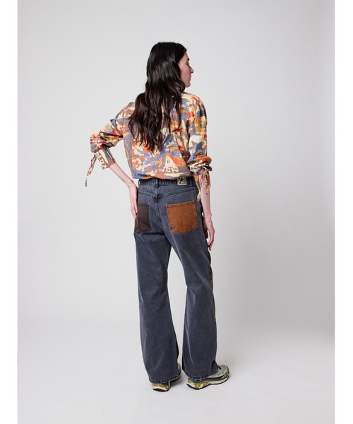 BOBO CHOSES(ボボショーズ)の「Color block denim pants(デニムパンツ・レディース・マルチ・L/M/S/XL/XS)」の9枚目の写真
