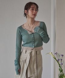 mideal(}CfB[)layered design cardigan / C[hfUCJ[fBK(J[fBK/{)