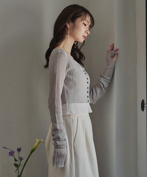 layered design cardigan / レイヤードデザインカーディガン