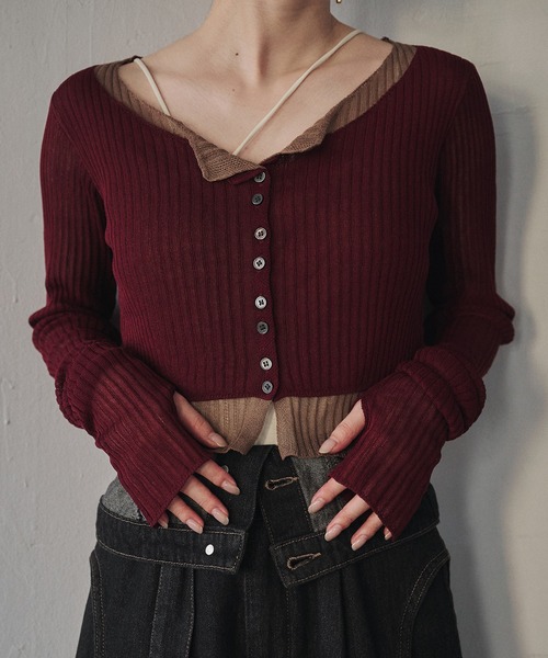 lemaire レイヤードデザインカーディガン layered design cardigan / レイヤードデザインカーディガン