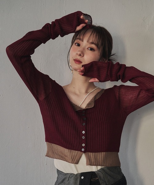 lemaire レイヤードデザインカーディガン layered design cardigan / レイヤードデザインカーディガン