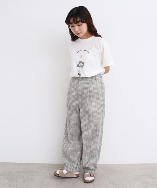 l'atelier du savon（アトリエドサボン）の「●イス生活　刺繍Tシャツ（Tシャツ/カットソー・レディース・オフホワイト/ホワイト・FREE）」の17枚目の写真