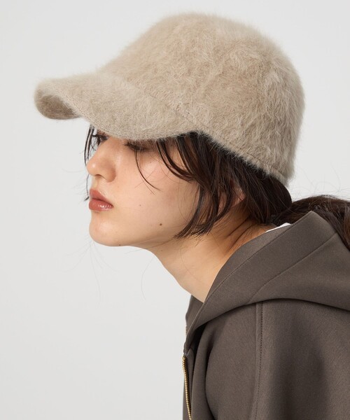 green label relaxing（グリーンレーベルリラクシング）の「ヘアリー キャップ / 帽子（キャップ・レディース・ブラック/ダークグレー/ベージュ・FREE）」の4枚目の写真