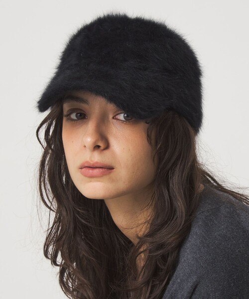 green label relaxing（グリーンレーベルリラクシング）の「ヘアリー キャップ / 帽子（キャップ・レディース・ブラック/ダークグレー/ベージュ・FREE）」の6枚目の写真