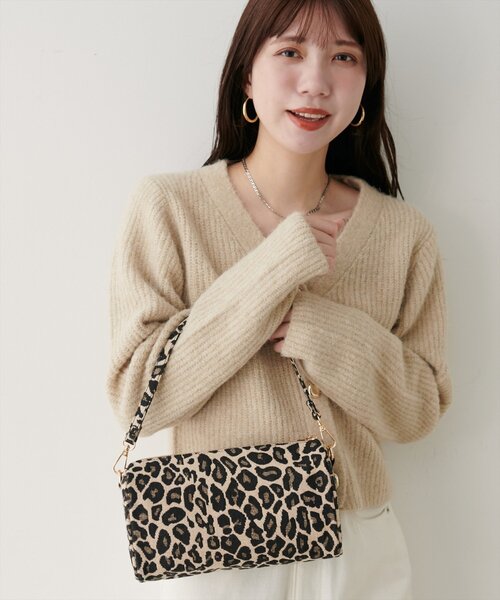 natural couture（ナチュラルクチュール）の「スエードミニバッグ（ショルダーバッグ・レディース・イエロー/その他1/ダークブラウン/レッド・FREE）」の10枚目の写真